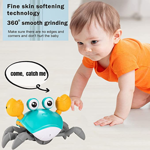 خرچنگ موزیکال شارژی سنسوردار آبی electric induction cute crab blue -اسباب بازی